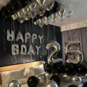 25th Birthday Balloon Setup