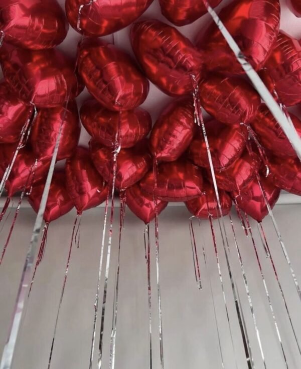 CEILING HEART BALLOONS