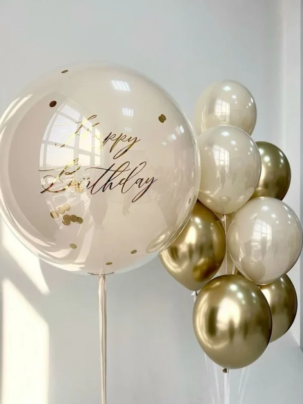 Double Stuff Birthday Balloons Bouquet