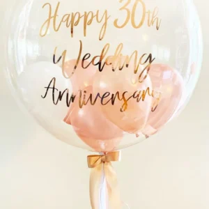 Happy 30th Anniversary Bubble Balloon