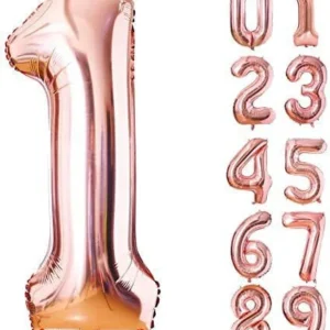 Rose Gold Foil Number Balloons