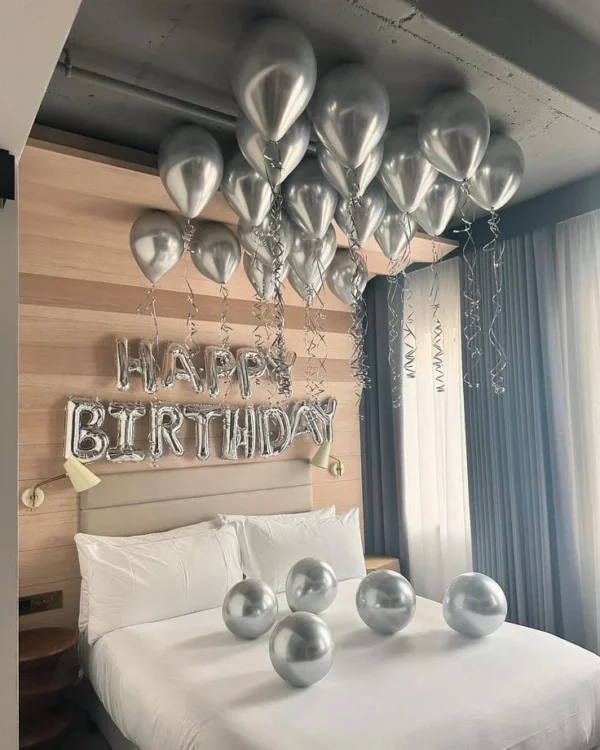 Silver Theme Birthday Decor
