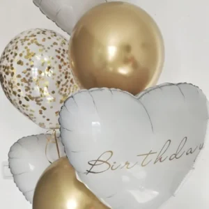 White Heart Foil Balloons
