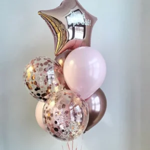 Rose Gold Balloons Bouquet