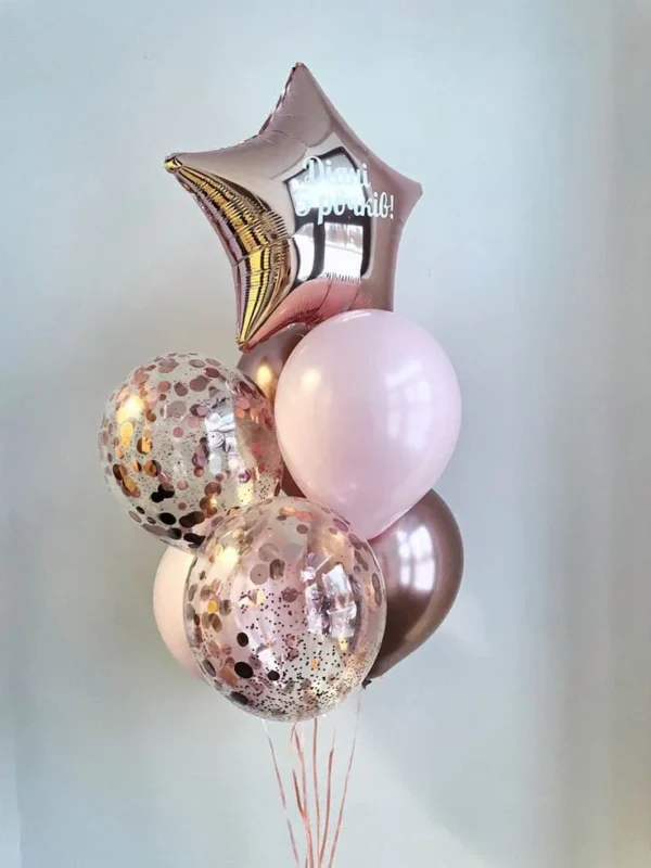 Rose Gold Balloons Bouquet