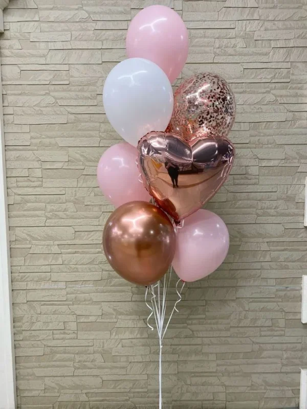 Pink & White Balloons Bouquet